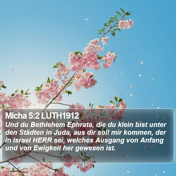 Micha 5:2 LUTH1912 Bible Study