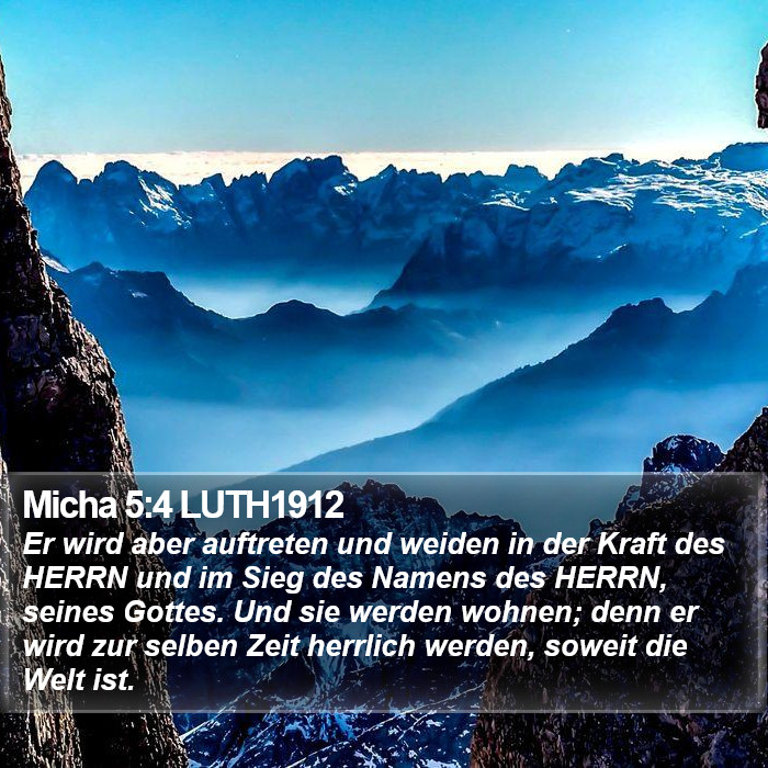 Micha 5:4 LUTH1912 Bible Study