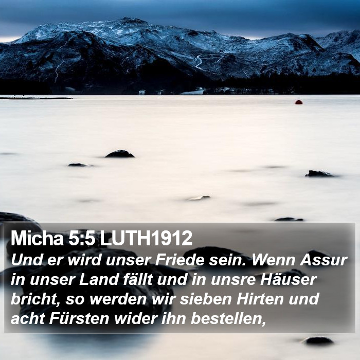 Micha 5:5 LUTH1912 Bible Study