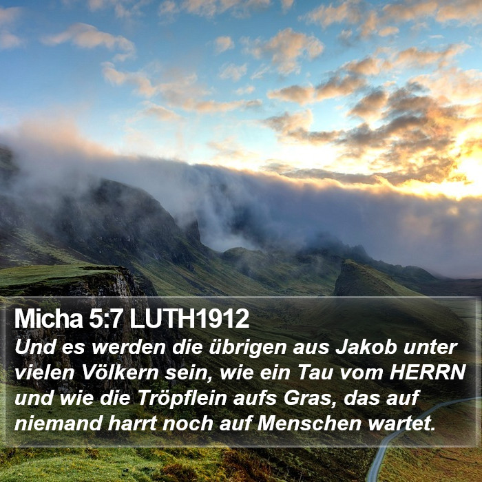 Micha 5:7 LUTH1912 Bible Study
