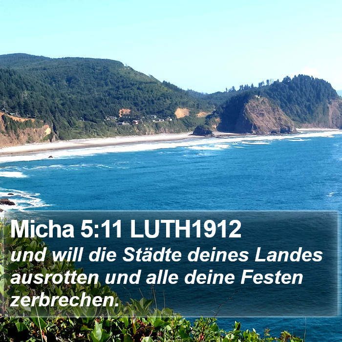 Micha 5:11 LUTH1912 Bible Study
