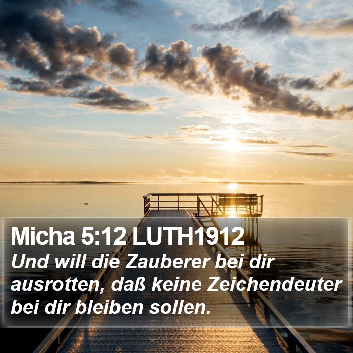 Micha 5:12 LUTH1912 Bible Study