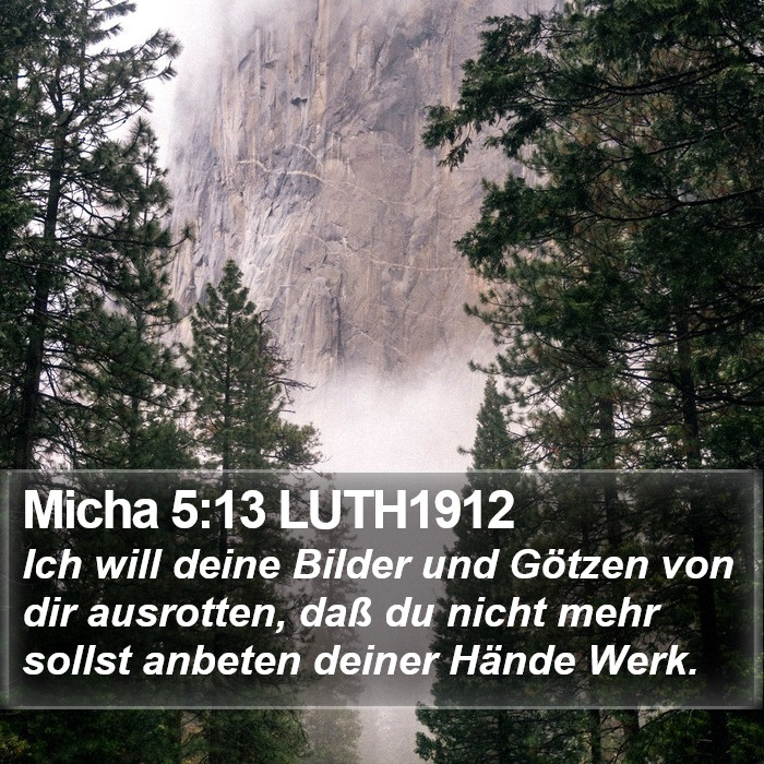 Micha 5:13 LUTH1912 Bible Study