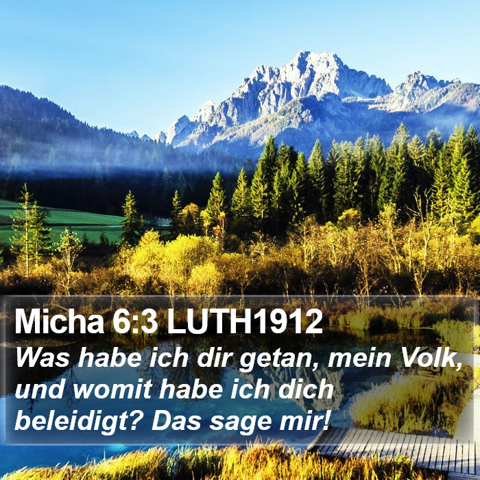 Micha 6:3 LUTH1912 Bible Study