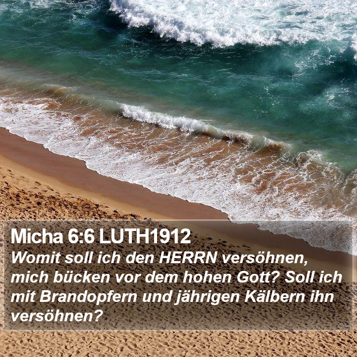 Micha 6:6 LUTH1912 Bible Study