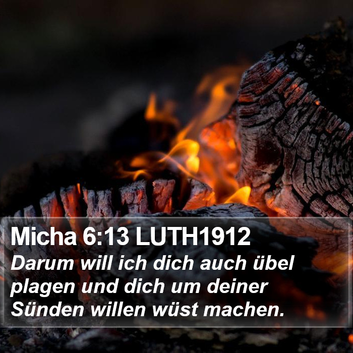Micha 6:13 LUTH1912 Bible Study