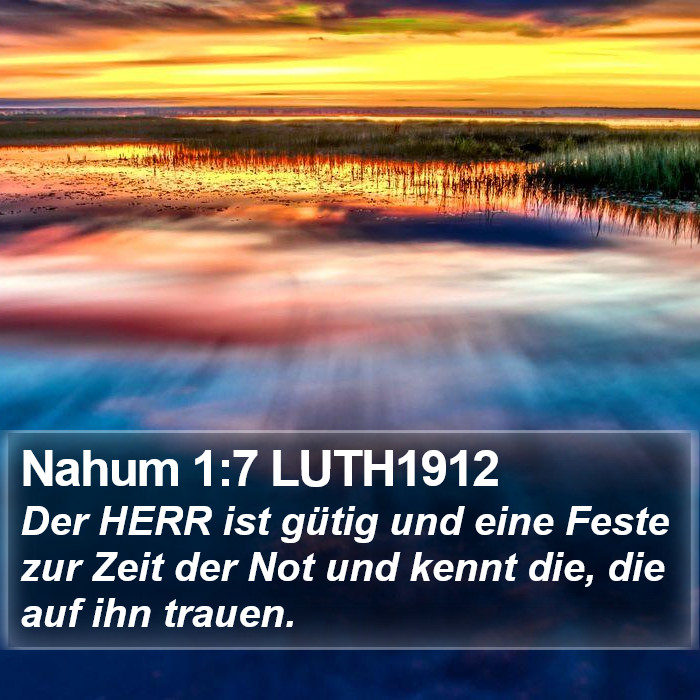 Nahum 1:7 LUTH1912 Bible Study