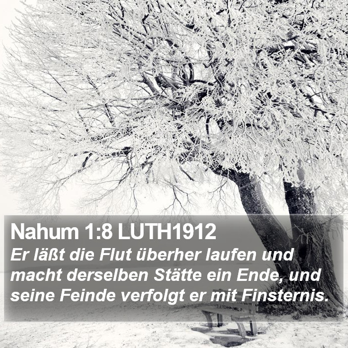 Nahum 1:8 LUTH1912 Bible Study