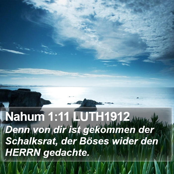 Nahum 1:11 LUTH1912 Bible Study