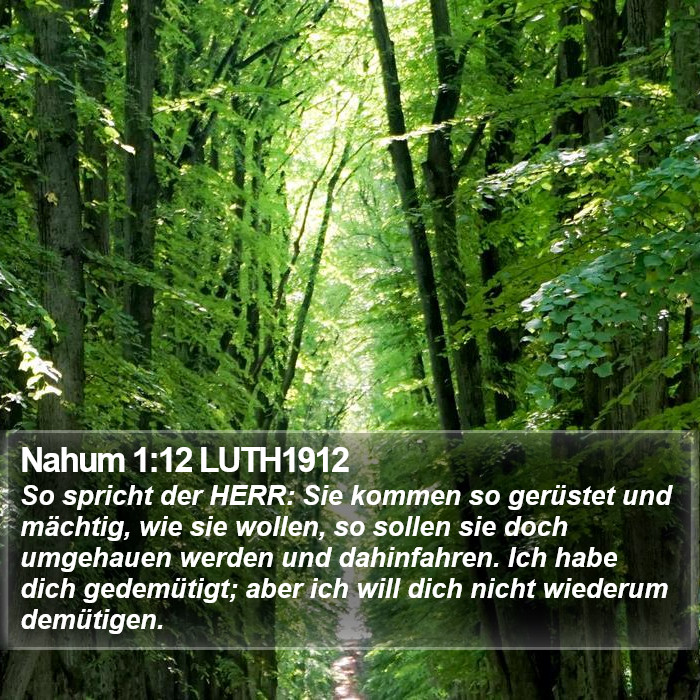 Nahum 1:12 LUTH1912 Bible Study