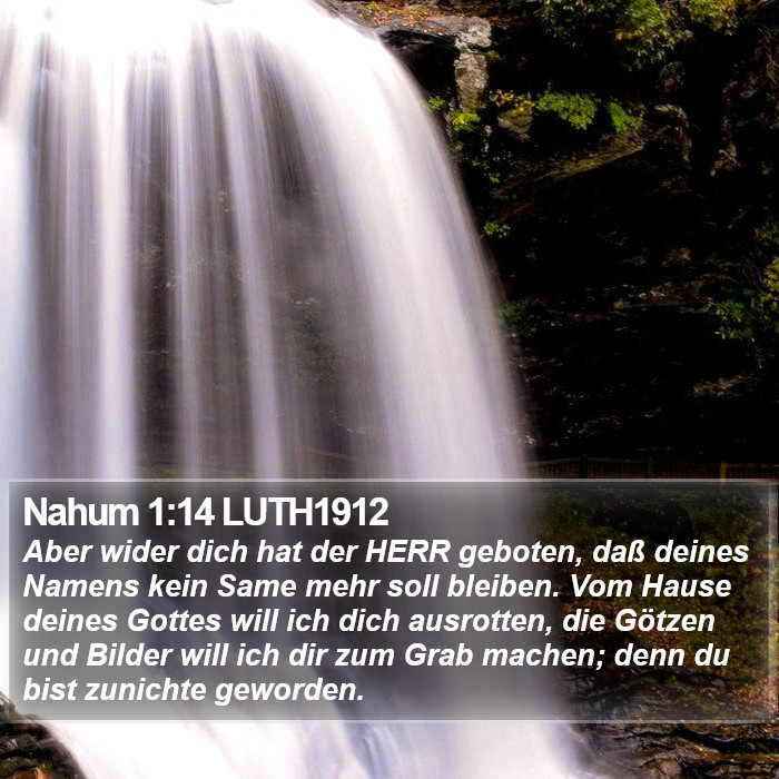 Nahum 1:14 LUTH1912 Bible Study