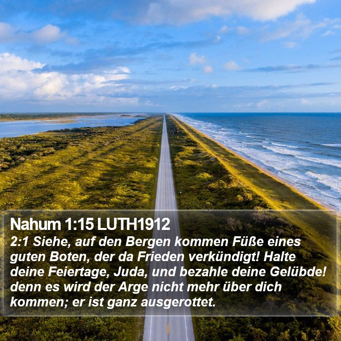 Nahum 1:15 LUTH1912 Bible Study