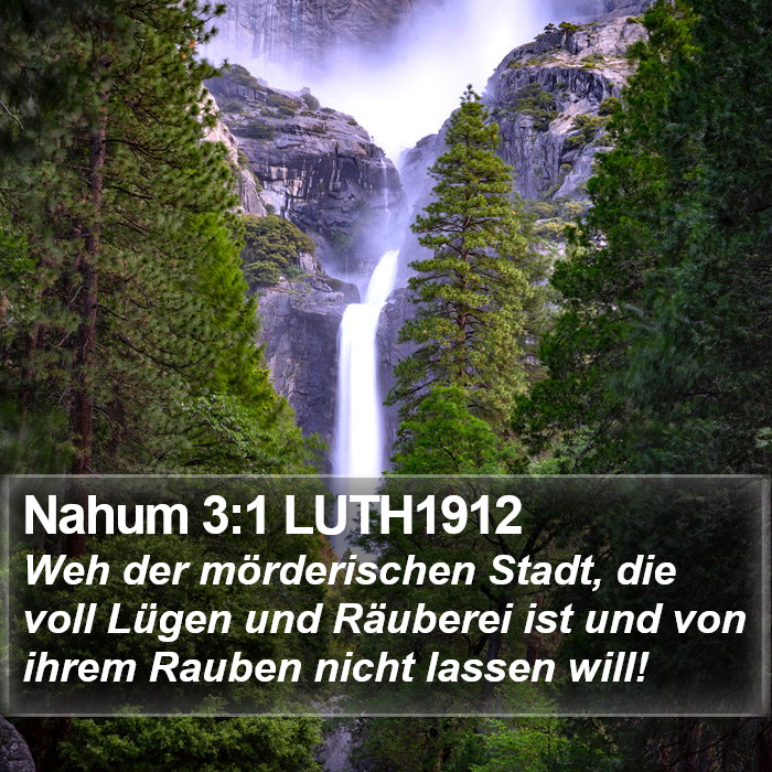 Nahum 3:1 LUTH1912 Bible Study