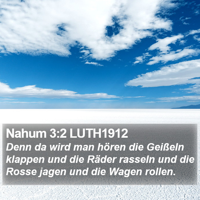 Nahum 3:2 LUTH1912 Bible Study