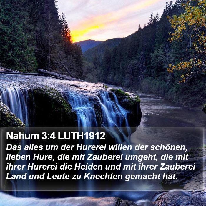 Nahum 3:4 LUTH1912 Bible Study