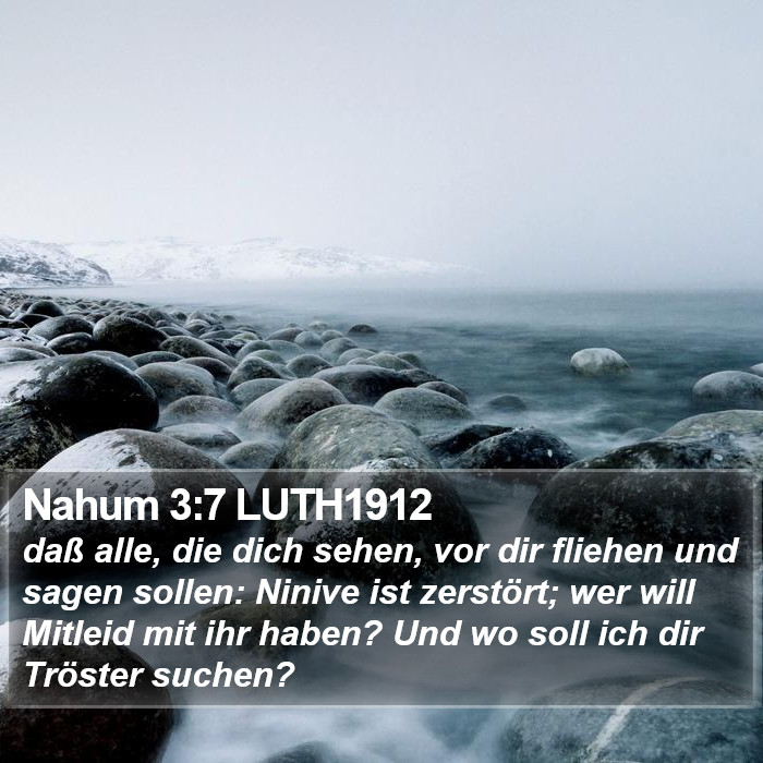 Nahum 3:7 LUTH1912 Bible Study