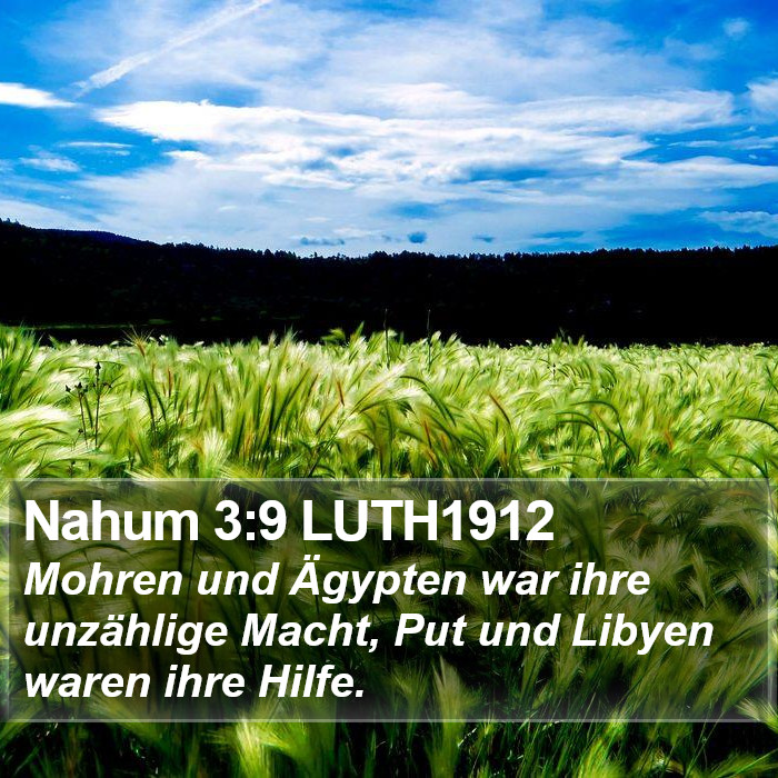 Nahum 3:9 LUTH1912 Bible Study