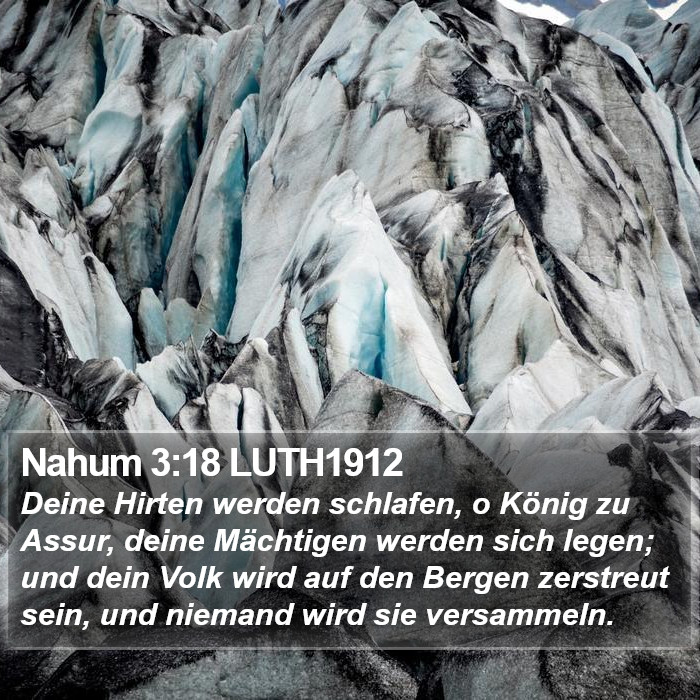 Nahum 3:18 LUTH1912 Bible Study