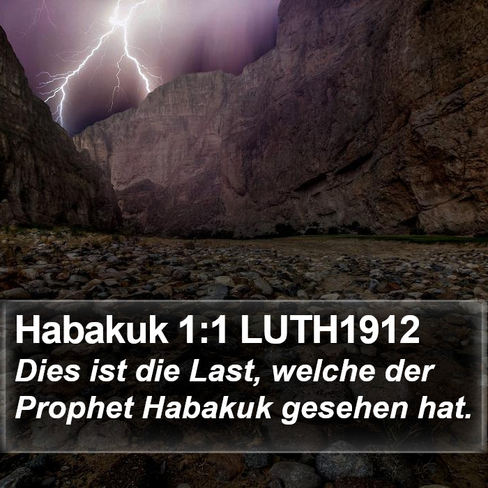 Habakuk 1:1 LUTH1912 Bible Study