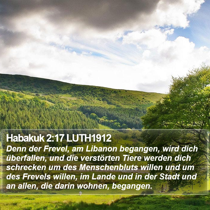 Habakuk 2:17 LUTH1912 Bible Study