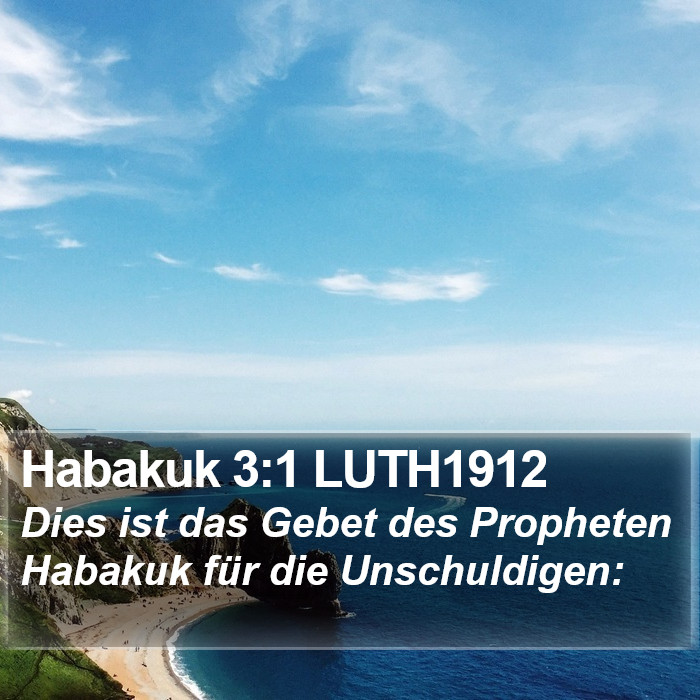 Habakuk 3:1 LUTH1912 Bible Study