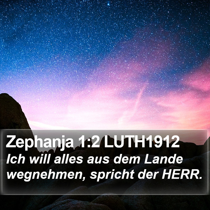 Zephanja 1:2 LUTH1912 Bible Study