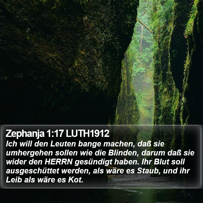 Zephanja 1:17 LUTH1912 Bible Study