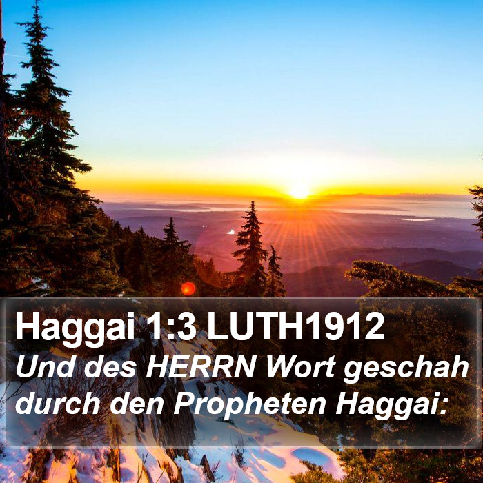 Haggai 1:3 LUTH1912 Bible Study