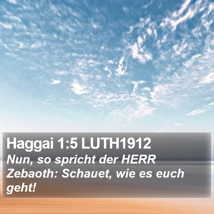 Haggai 1:5 LUTH1912 Bible Study