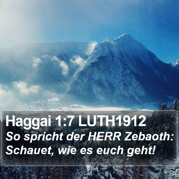 Haggai 1:7 LUTH1912 Bible Study