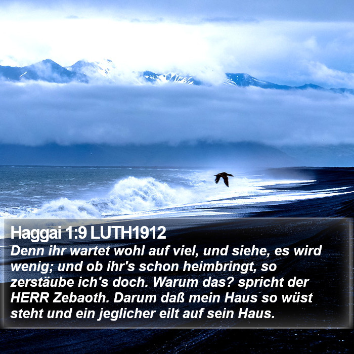 Haggai 1:9 LUTH1912 Bible Study