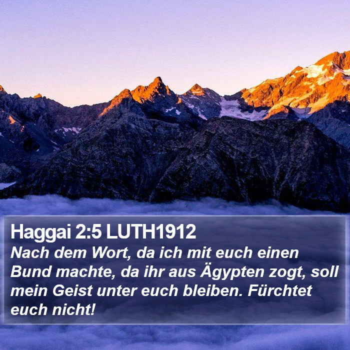 Haggai 2:5 LUTH1912 Bible Study
