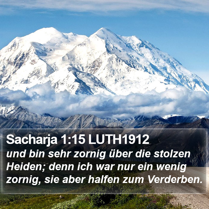 Sacharja 1:15 LUTH1912 Bible Study