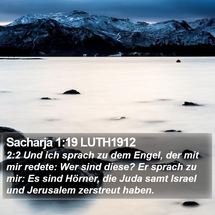 Sacharja 1:19 LUTH1912 Bible Study