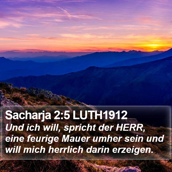 Sacharja 2:5 LUTH1912 Bible Study