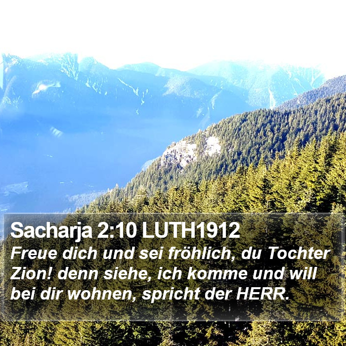 Sacharja 2:10 LUTH1912 Bible Study
