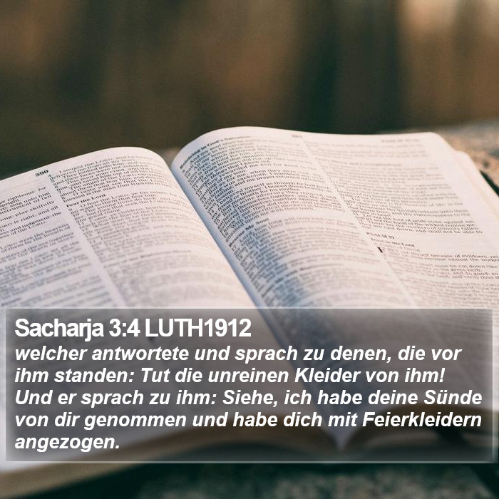 Sacharja 3:4 LUTH1912 Bible Study