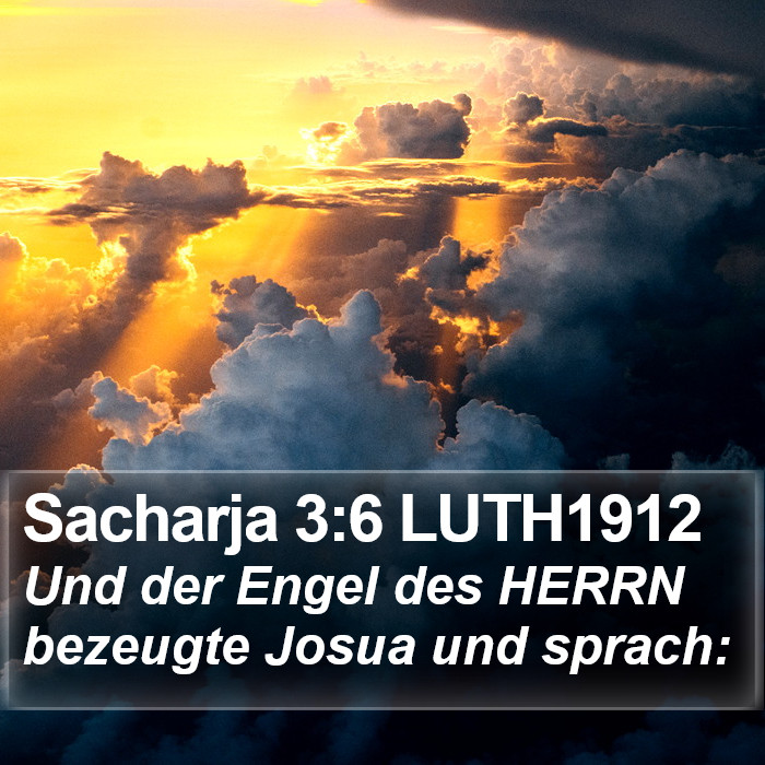 Sacharja 3:6 LUTH1912 Bible Study