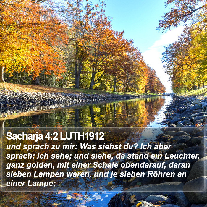 Sacharja 4:2 LUTH1912 Bible Study