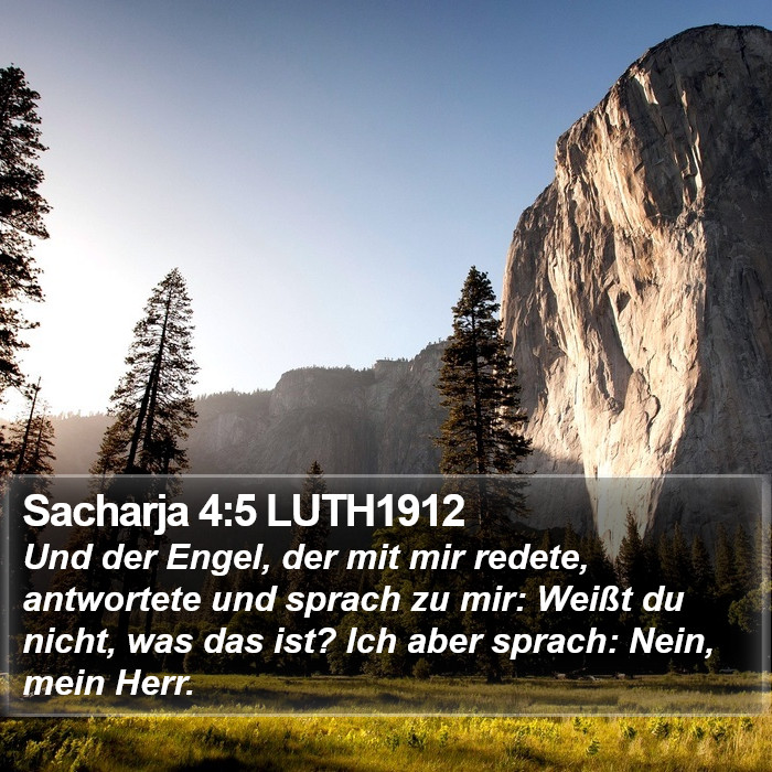 Sacharja 4:5 LUTH1912 Bible Study