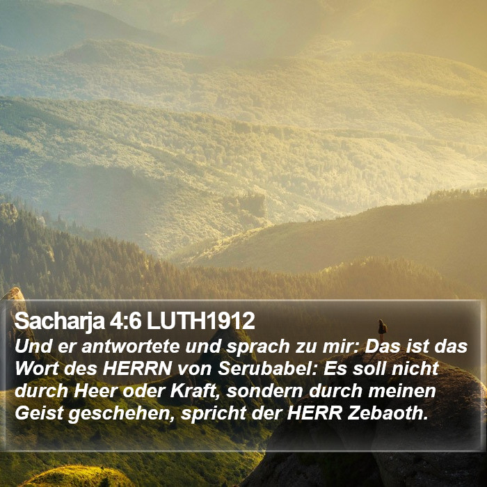 Sacharja 4:6 LUTH1912 Bible Study