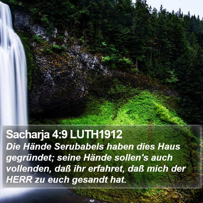 Sacharja 4:9 LUTH1912 Bible Study
