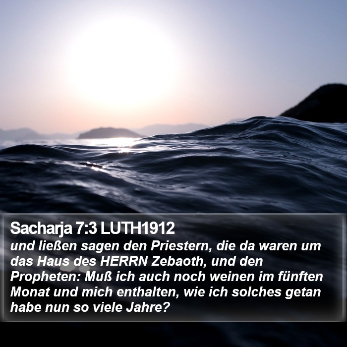 Sacharja 7:3 LUTH1912 Bible Study