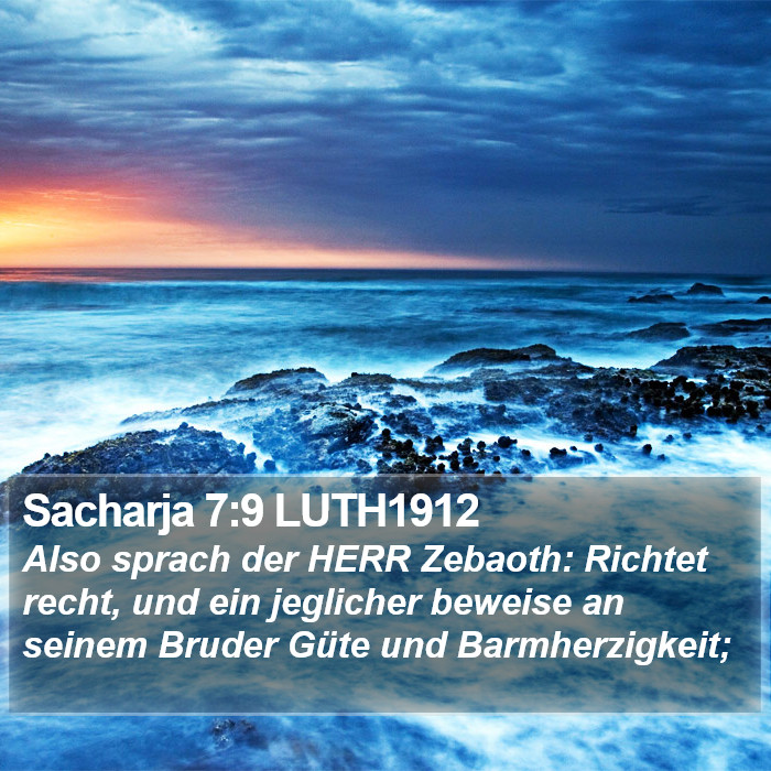 Sacharja 7:9 LUTH1912 Bible Study