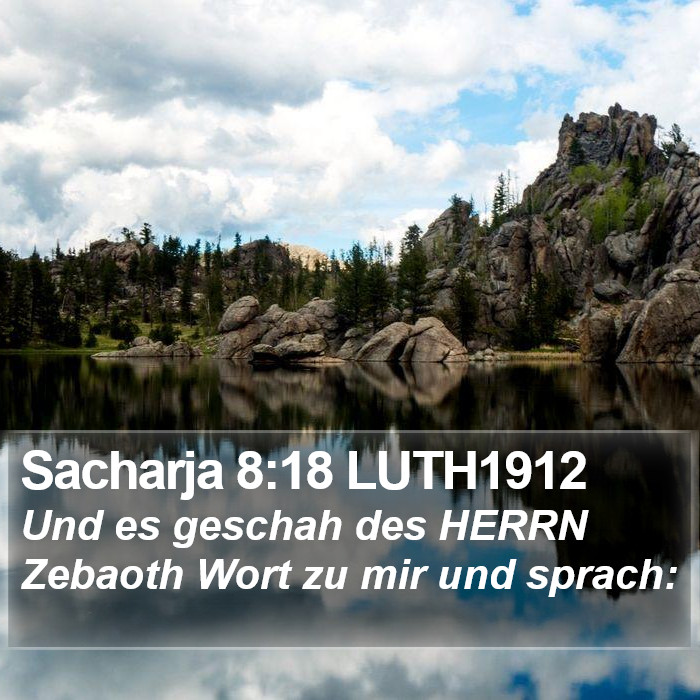 Sacharja 8:18 LUTH1912 Bible Study