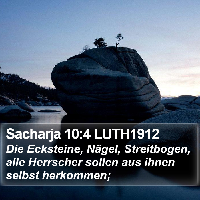 Sacharja 10:4 LUTH1912 Bible Study