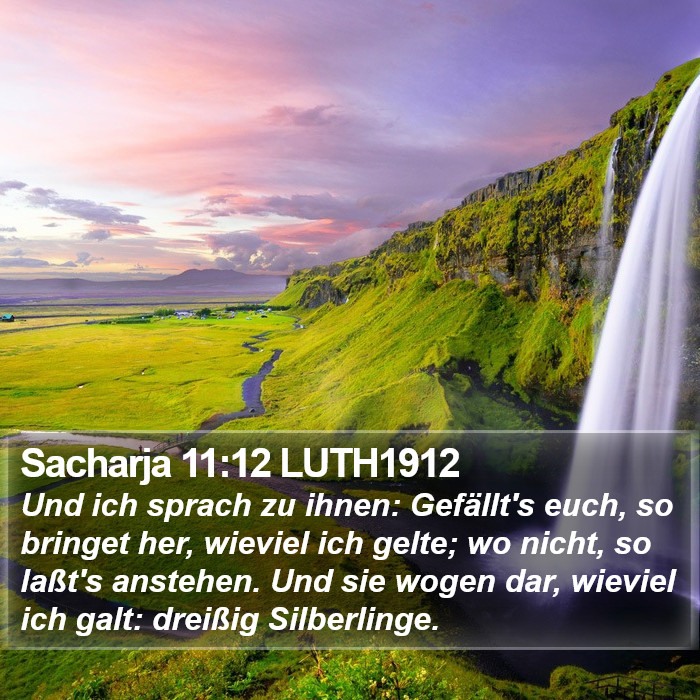 Sacharja 11:12 LUTH1912 Bible Study