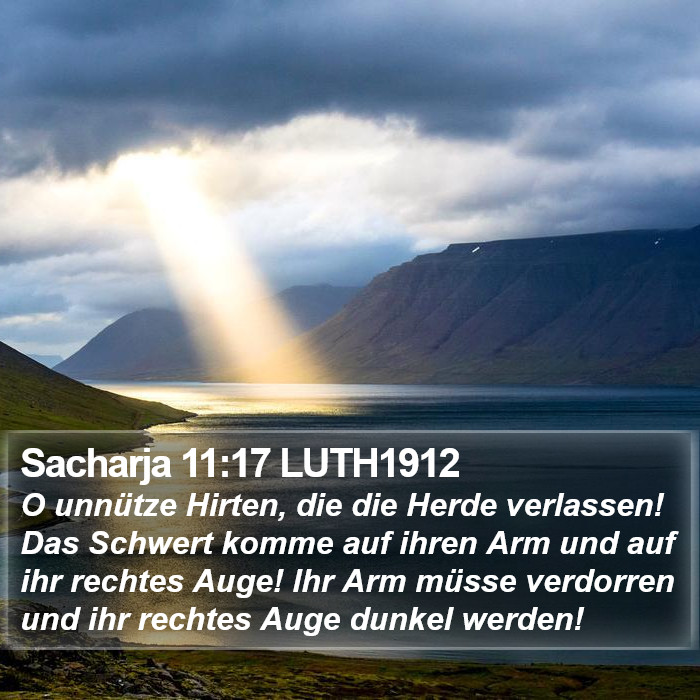 Sacharja 11:17 LUTH1912 Bible Study