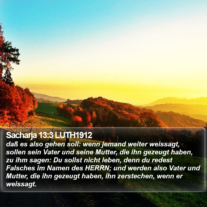 Sacharja 13:3 LUTH1912 Bible Study