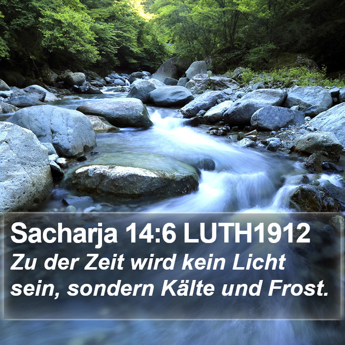 Sacharja 14:6 LUTH1912 Bible Study